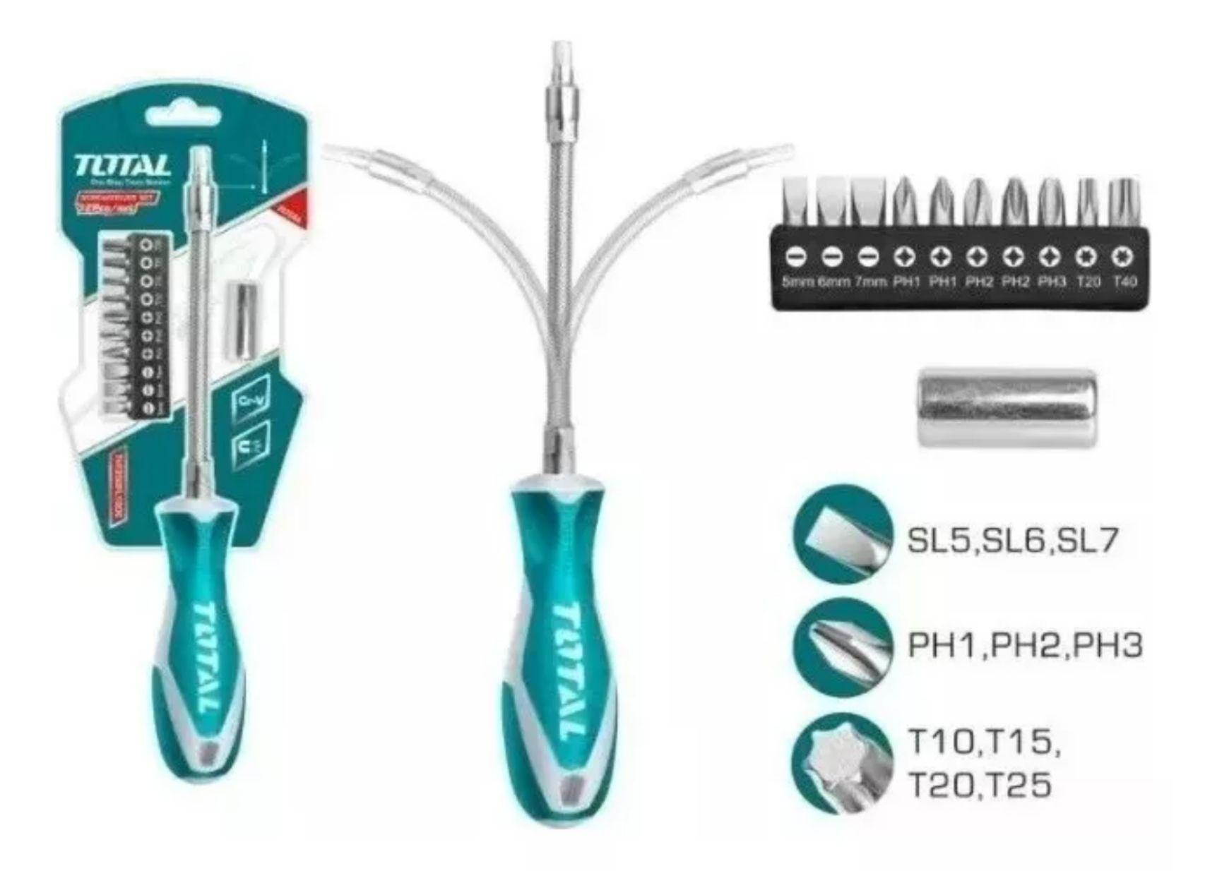 Destornillador Flexible Total 10 Puntas-1