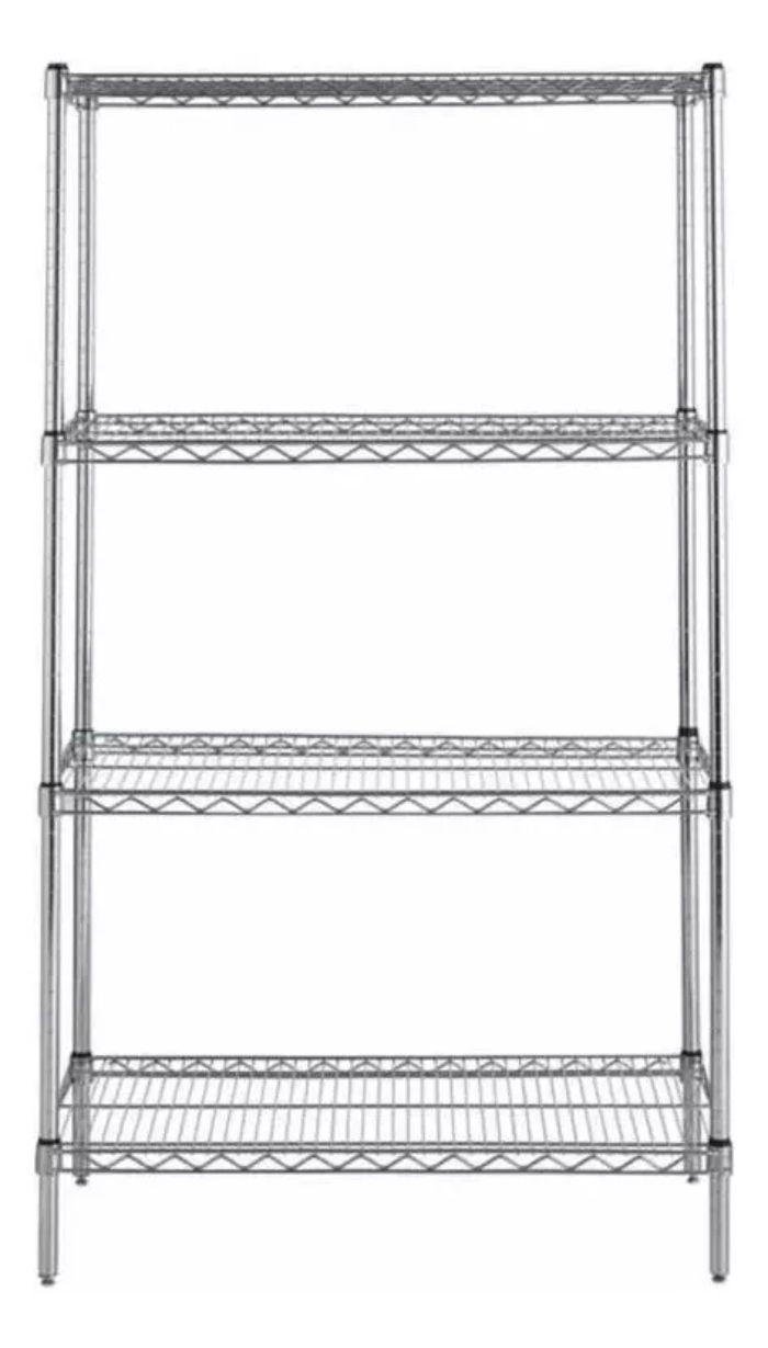Estantería de Acero Cromado 90x45x180 cm-1