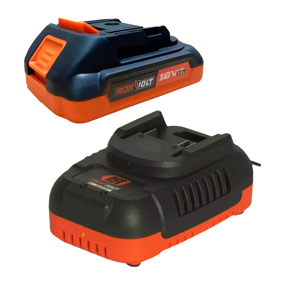 Set Batería Y Cargador Iron Volt 18v 2Ah Litio Lusqtoff-4