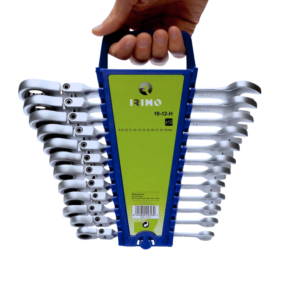 Juego Llaves De Cabeza Flexible C/Chicharra 12Pz 1912H Irimo-5