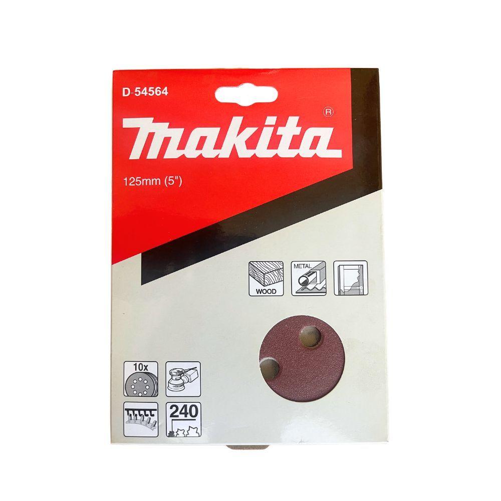 Discos Lija Con Velcro 125mm G240 10 Pzs Makita D-54564-2
