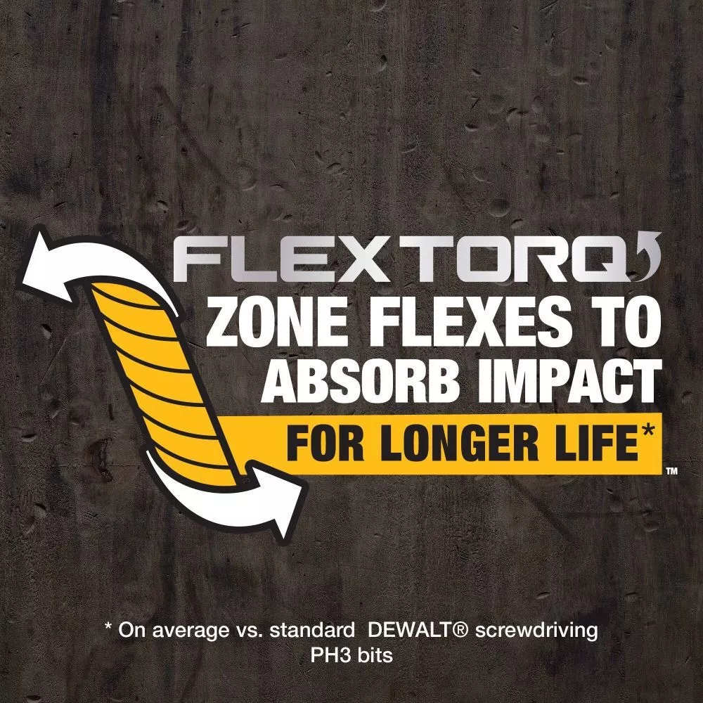 Puntas De Impacto Dewalt Flextorq Ph2 3-1/2" Dwaf3ph2ir5-4