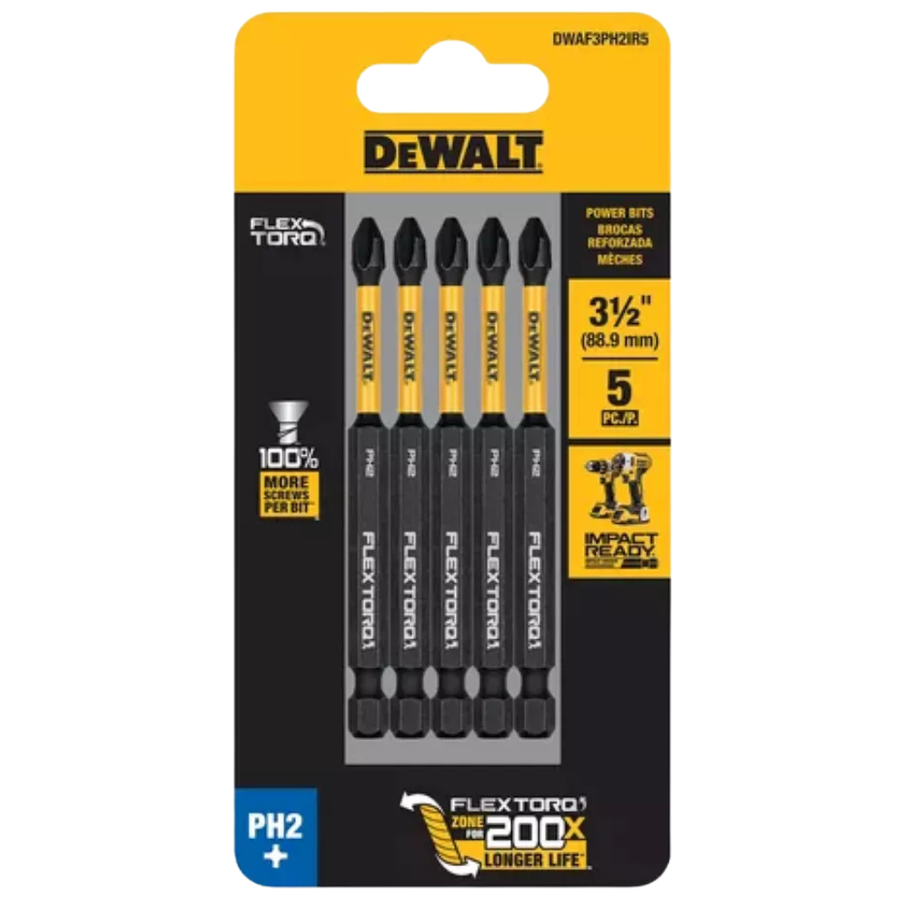 Puntas De Impacto Dewalt Flextorq Ph2 3-1/2" Dwaf3ph2ir5-7