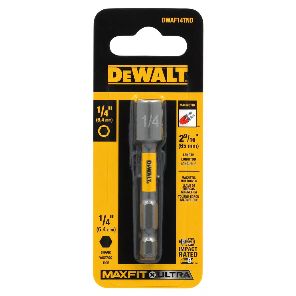 Llave de tuerca magnética 1/4” Vástago 1/4" DEWALT DWAF14TND-3
