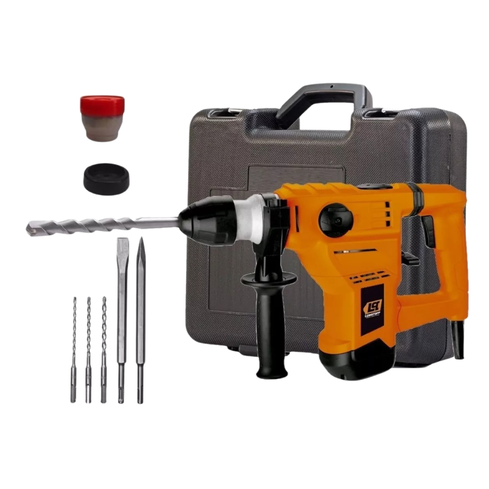 Rotomartillo Eléctrico 1500w Lüsqtoff Brocas Mechas + Maleta-0