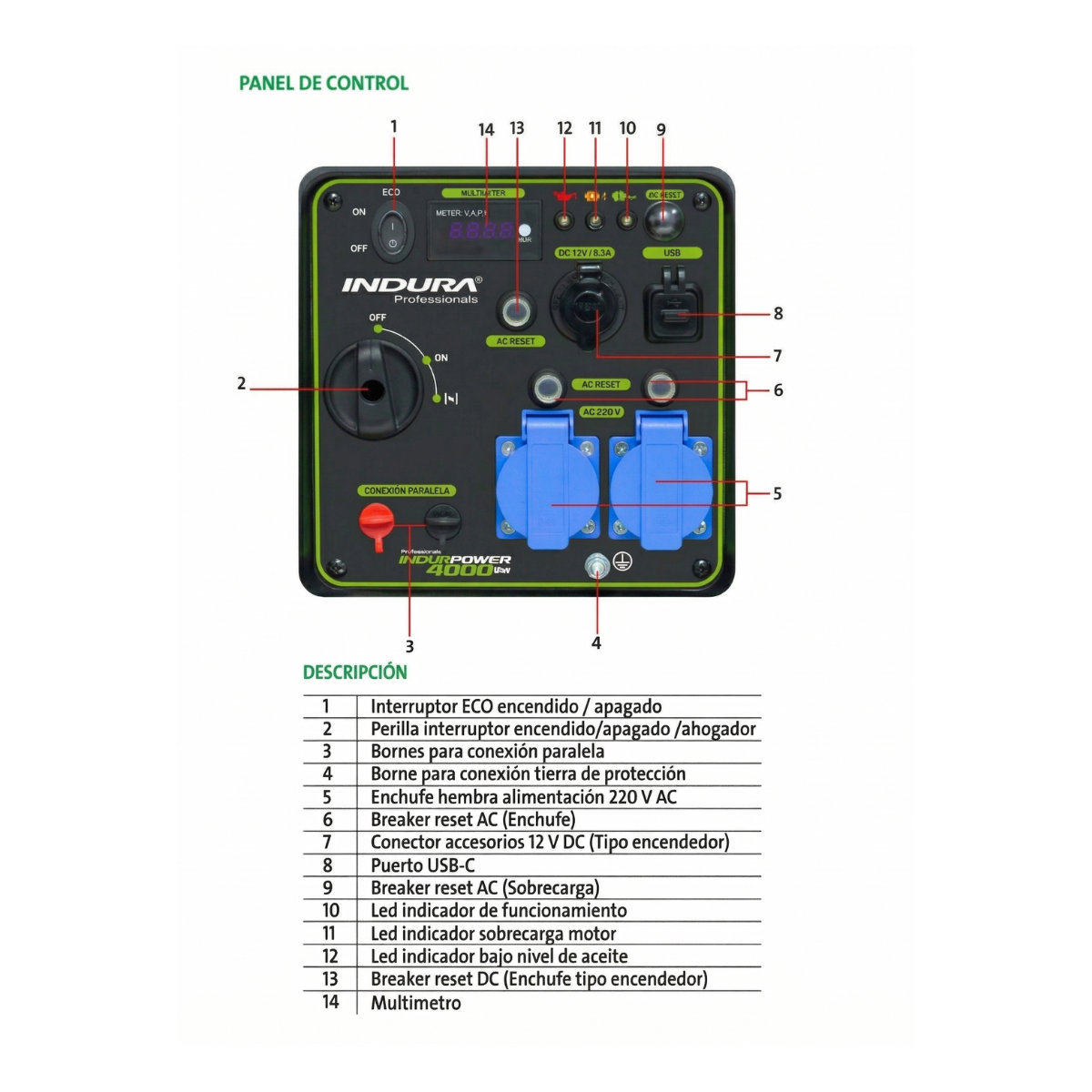 Generador Silencioso Inverter 4kw Indura 4000sm Indurpower-3