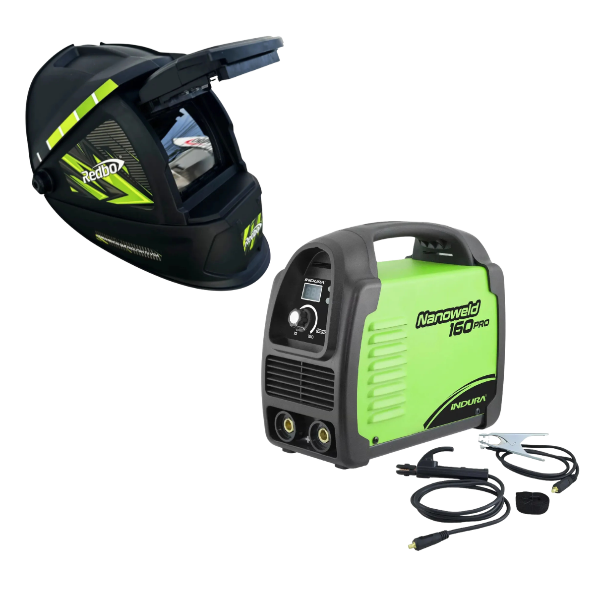 kit Soldadora Indura 160A + Máscara Redbo RB4000TC2-0
