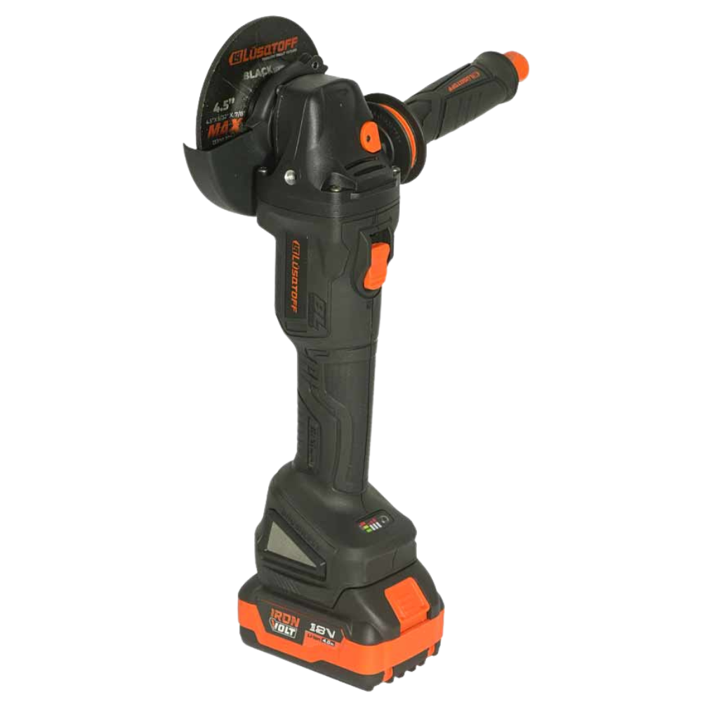 Esmeril Angular Inalámbrico 18v Lusqtoff Brushless 2 Bat 4ah-8