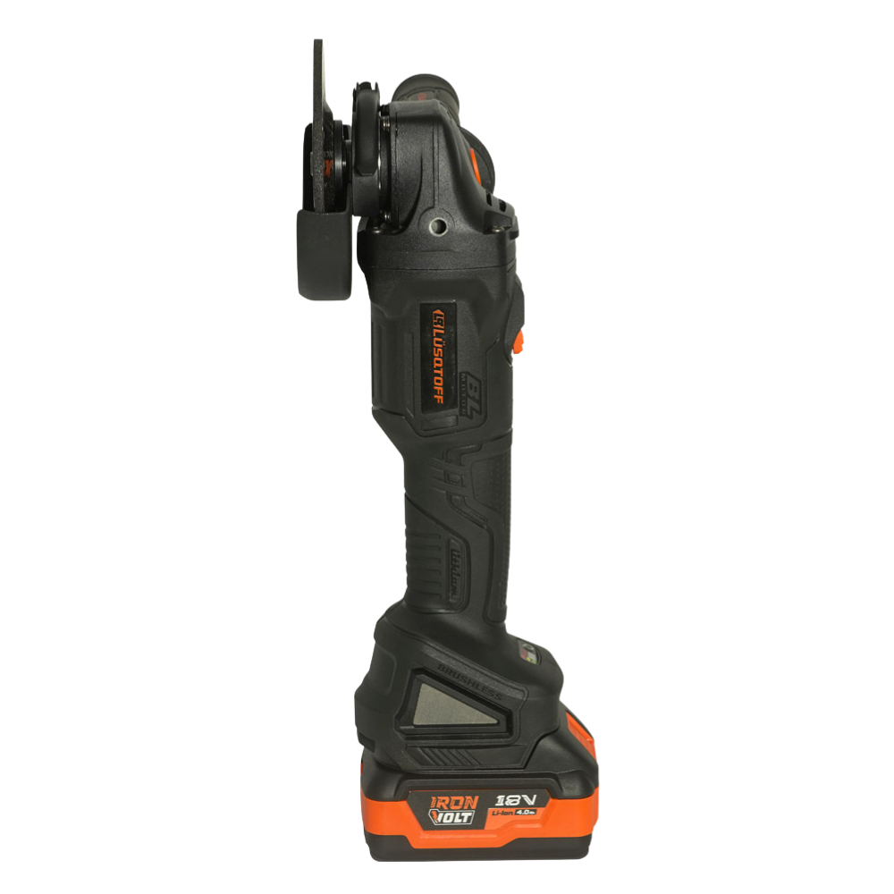 Esmeril Angular Inalámbrico 18v Lusqtoff Brushless 2 Bat 4ah-9