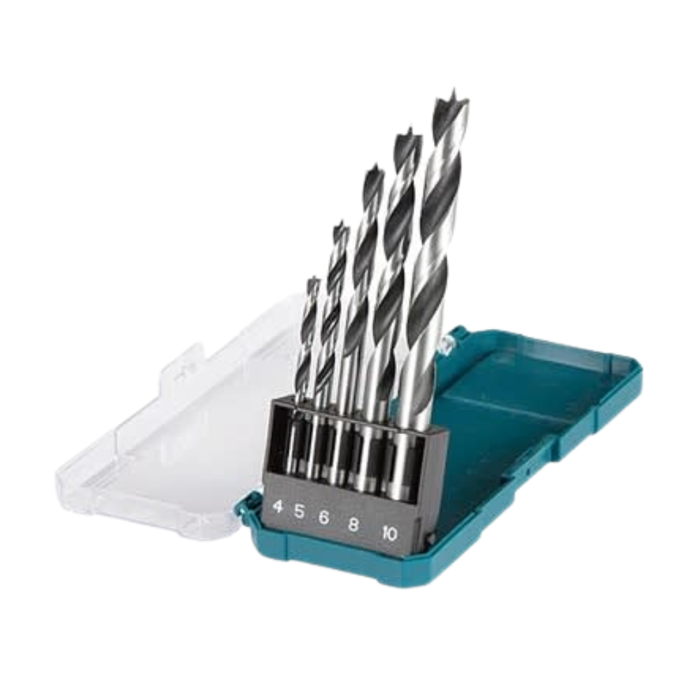 Set 5 Brocas Madera Hss 4,5,6,8 Y 10mm Makita D-72861-2
