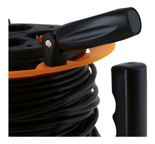 Alargador Carrete Eléctrico 4 Tomas 25m Schuko Electaline-4