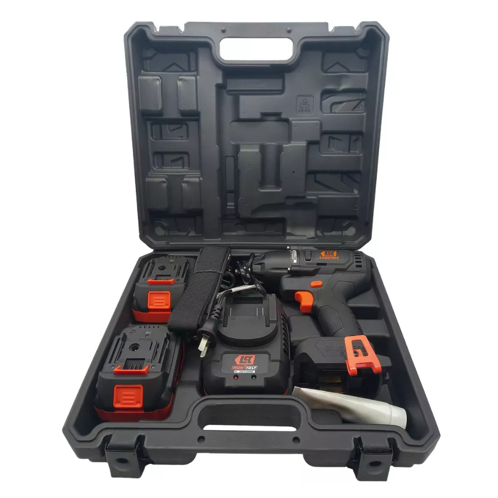 Llave De Impacto Inalámbrica Lusqtoff  750 Nm + Kit-3