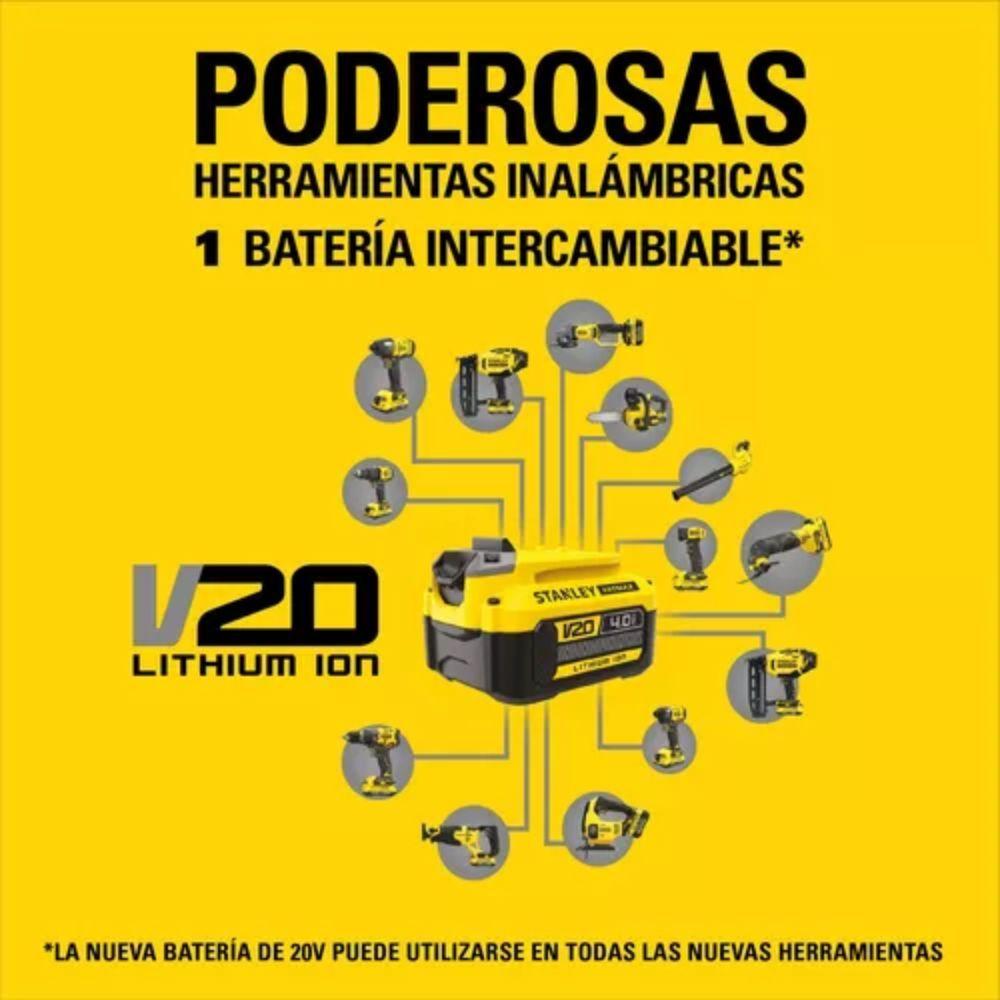 Batería 20v Ion De Litio 4.0ah Stanley SB204-B2-5