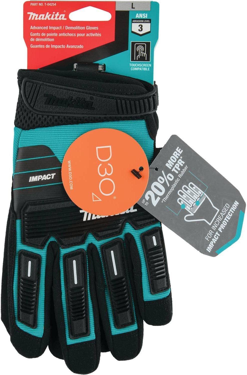 Guantes de demolición de impacto Makita T-04254 (Talla L)-2