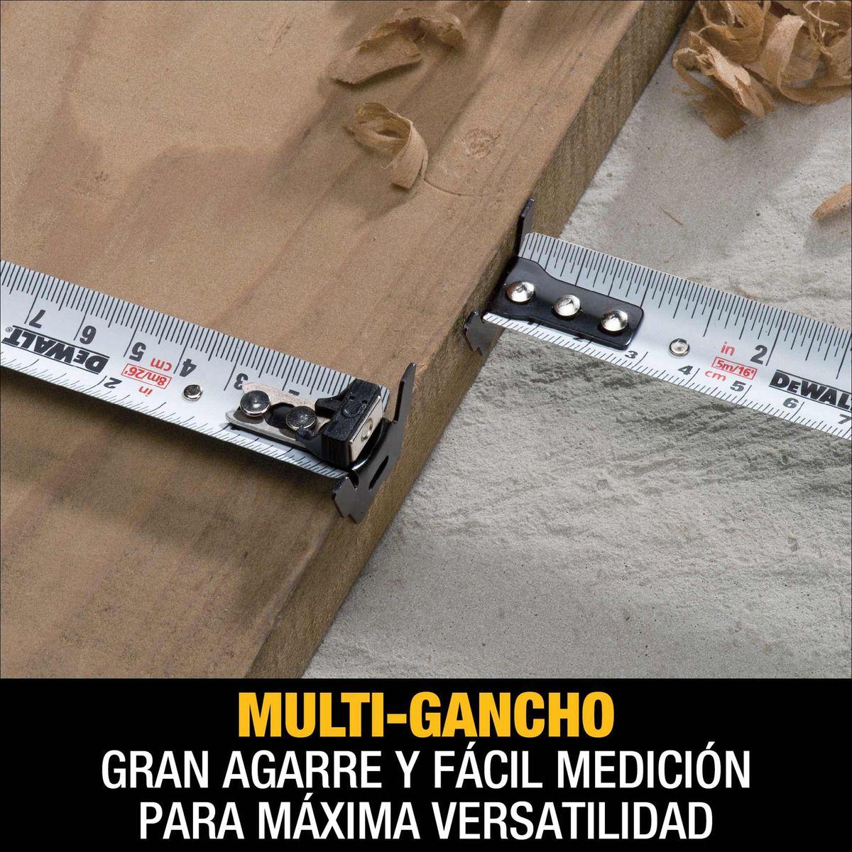 Huincha De Medir 8m/26' Diseño Compacto Dewalt Dwht34193l-4