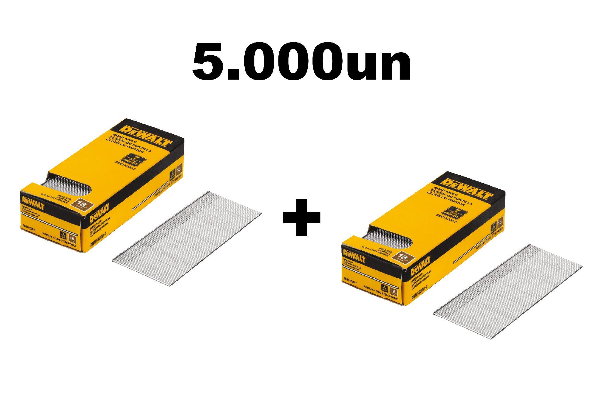 2 Cajas De 2500 Clavos De Puntilla 2 18ga Dewalt Dbn18200-2-4