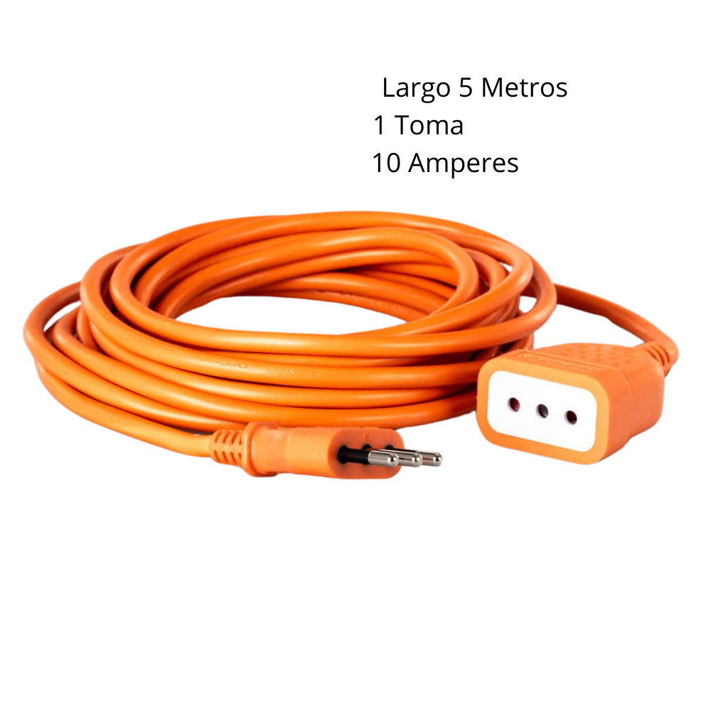 Extensión Eléctrica Profesional 1 Toma(s) 5 mts Naranja-2