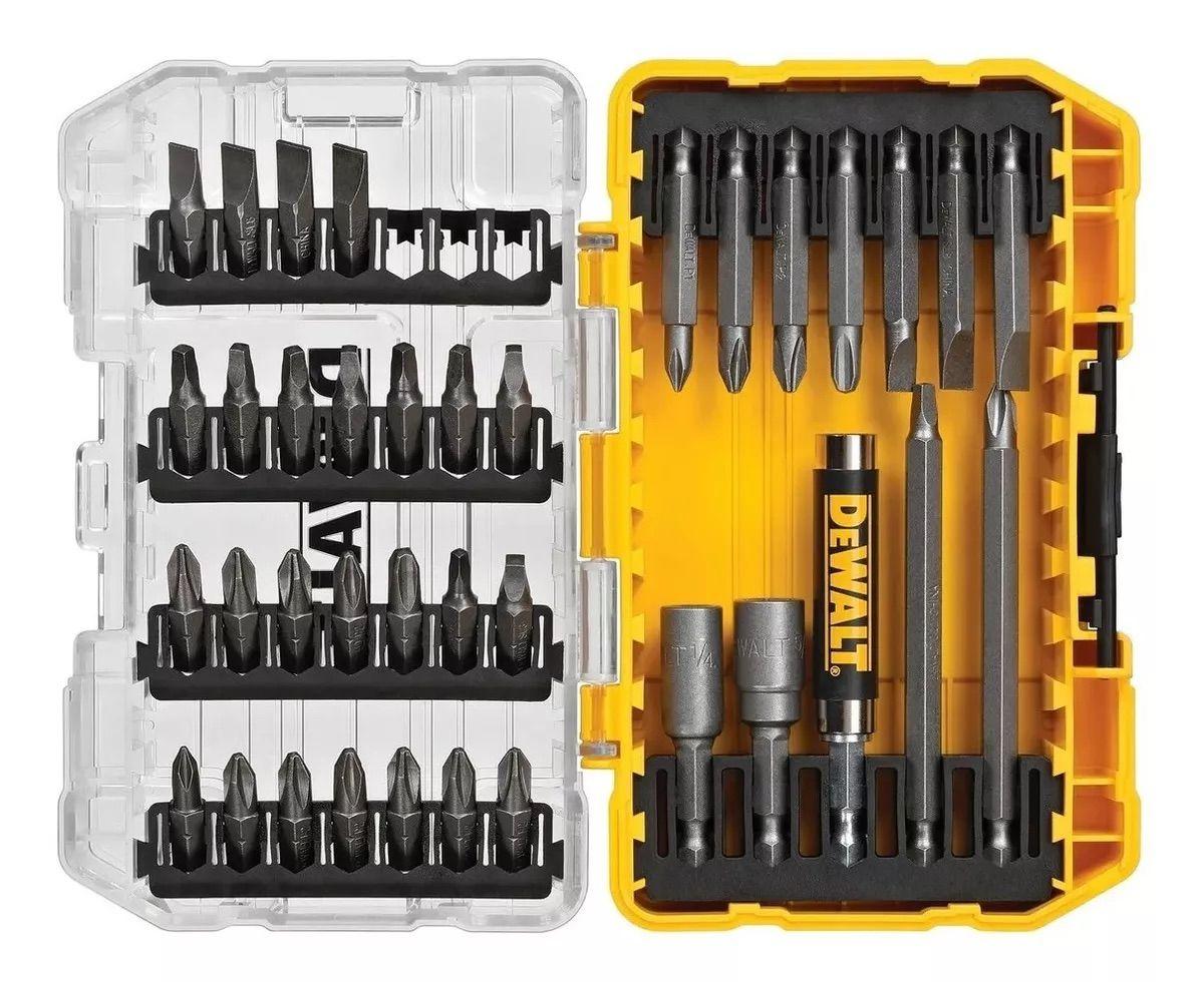 Set De 37 Piezas Con Guía Magnética Dewalt Dw2163-4