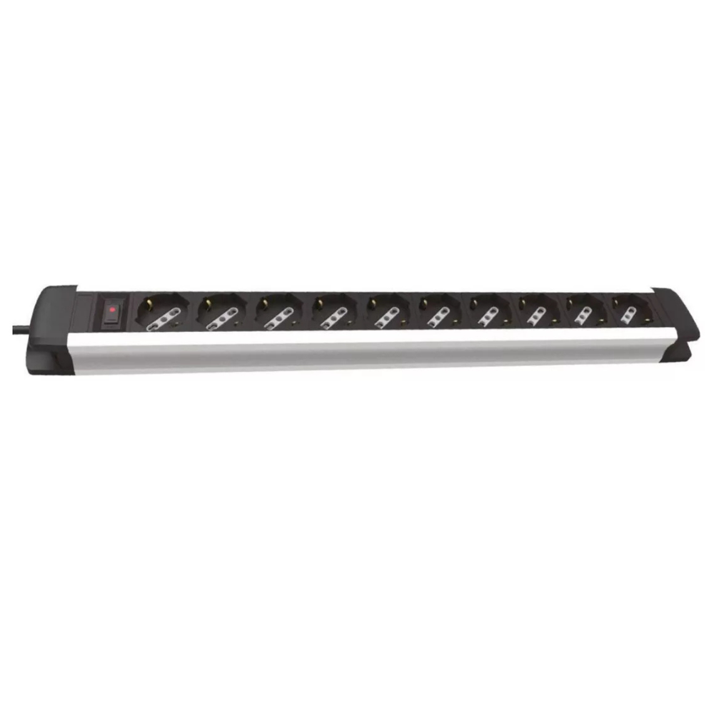 Zapatilla Alargador Profesional 10 Tomas Schuko Cable 2mts-5