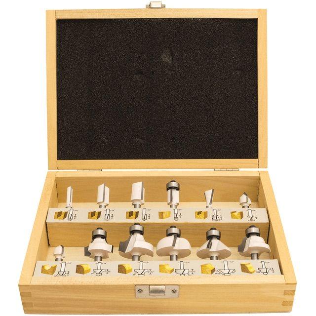 Juego De 12 Fresas 1/4 Para Madera Router Makita D-53584-2