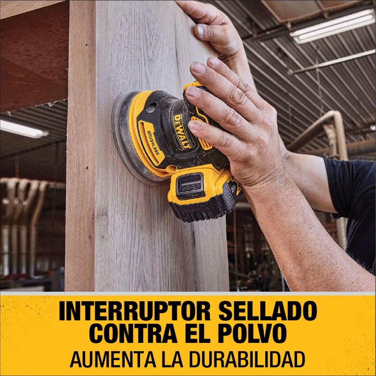 Lijadora Orbital Inalámb. 20v Xr Brushless Dewalt Dcw210p1-5