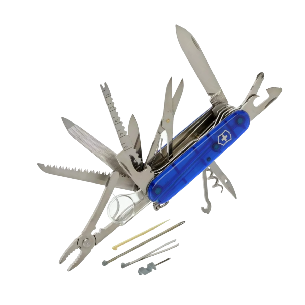 Navaja Cortaplumas Swiss Champ azul traslúcido Victorinox-0