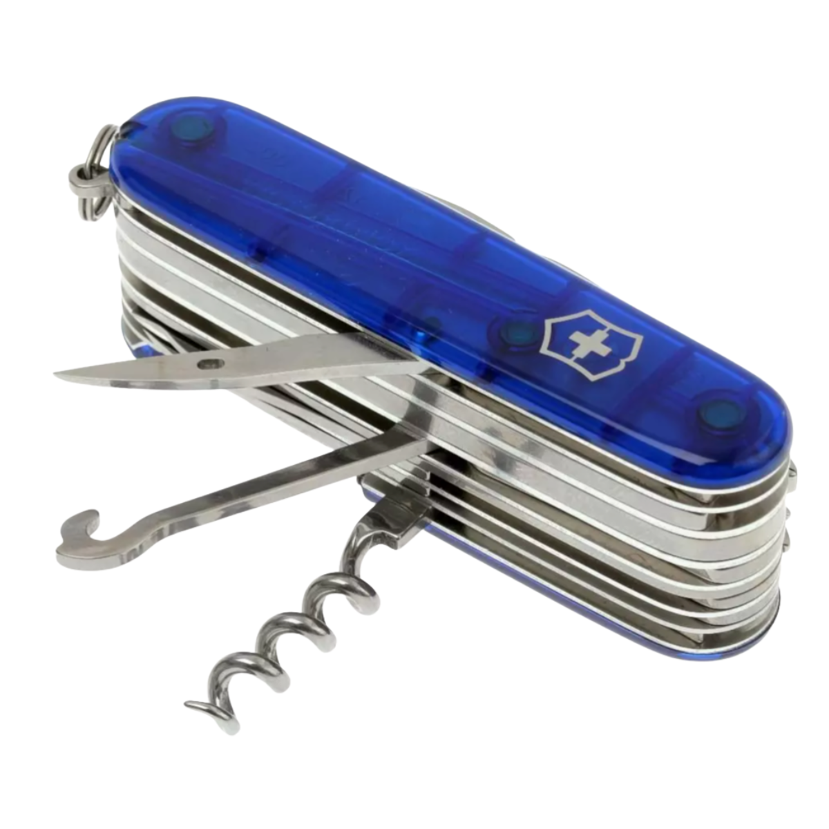 Navaja Cortaplumas Swiss Champ azul traslúcido Victorinox-3