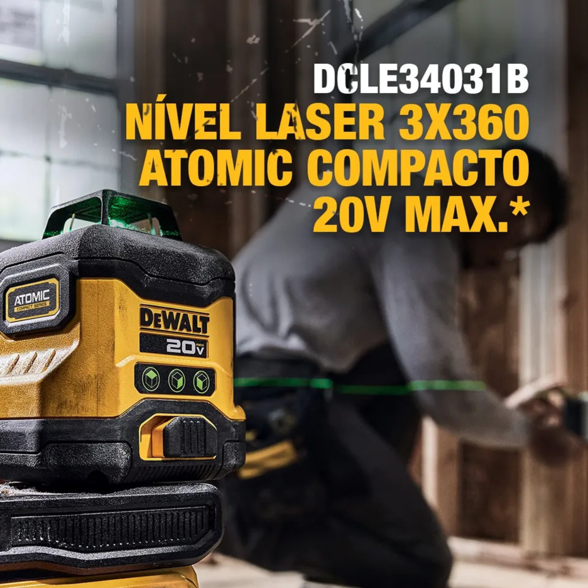 Nivel Láser Verde 12/20v 3 Líneas Cruzadas 360grados Dewalt-7