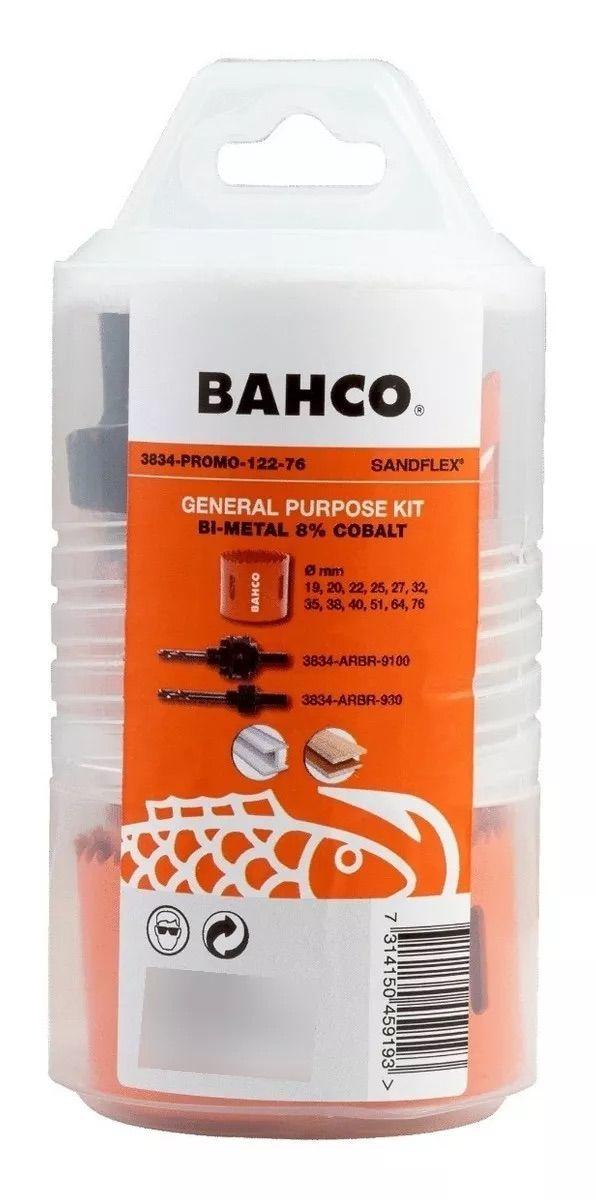 Juego de sierras copa 14 piezas Bahco 3834-PROMO-122-76-2