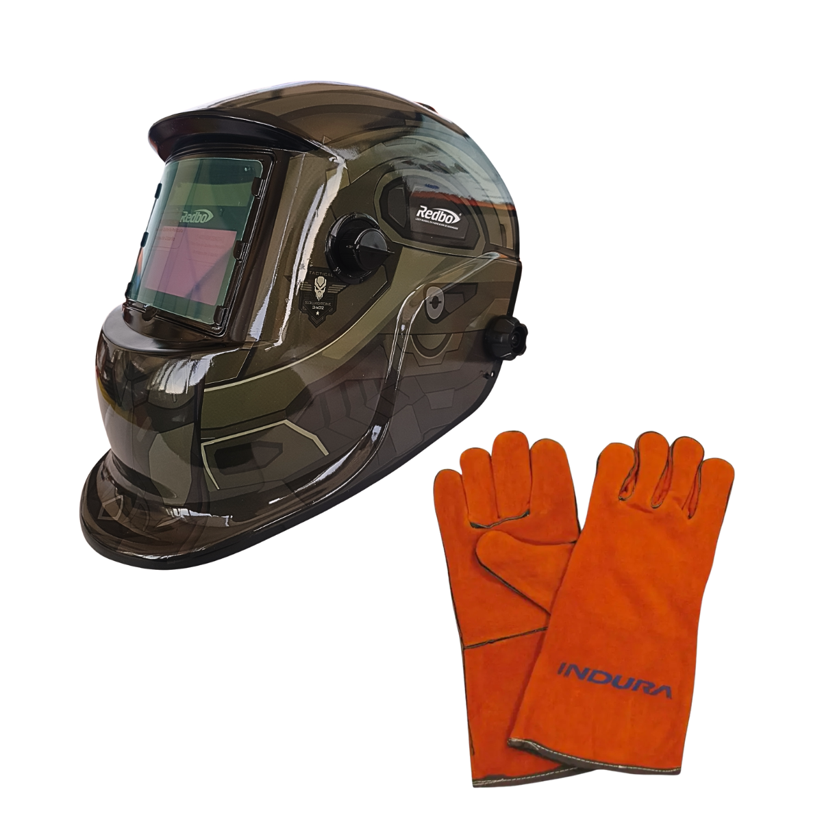 Máscara Para Soldar Profesional + Guante  RBLYE95H-0