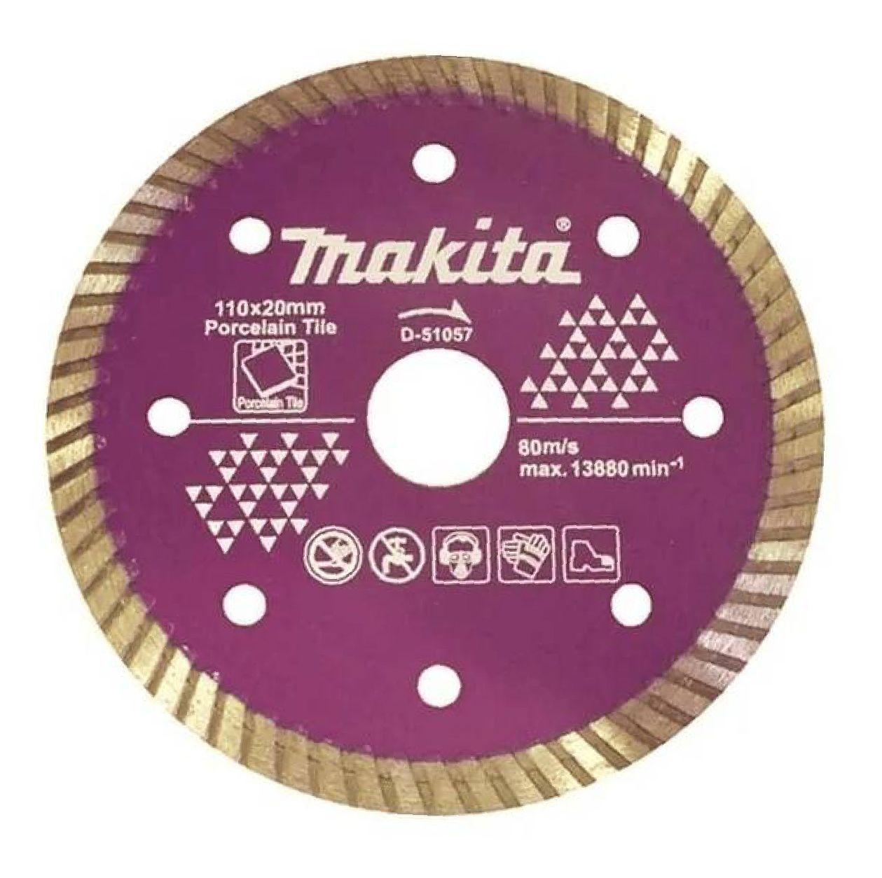 Disco Diamantado Porcelanato 110x20mm Turbo Makita D-51057-2