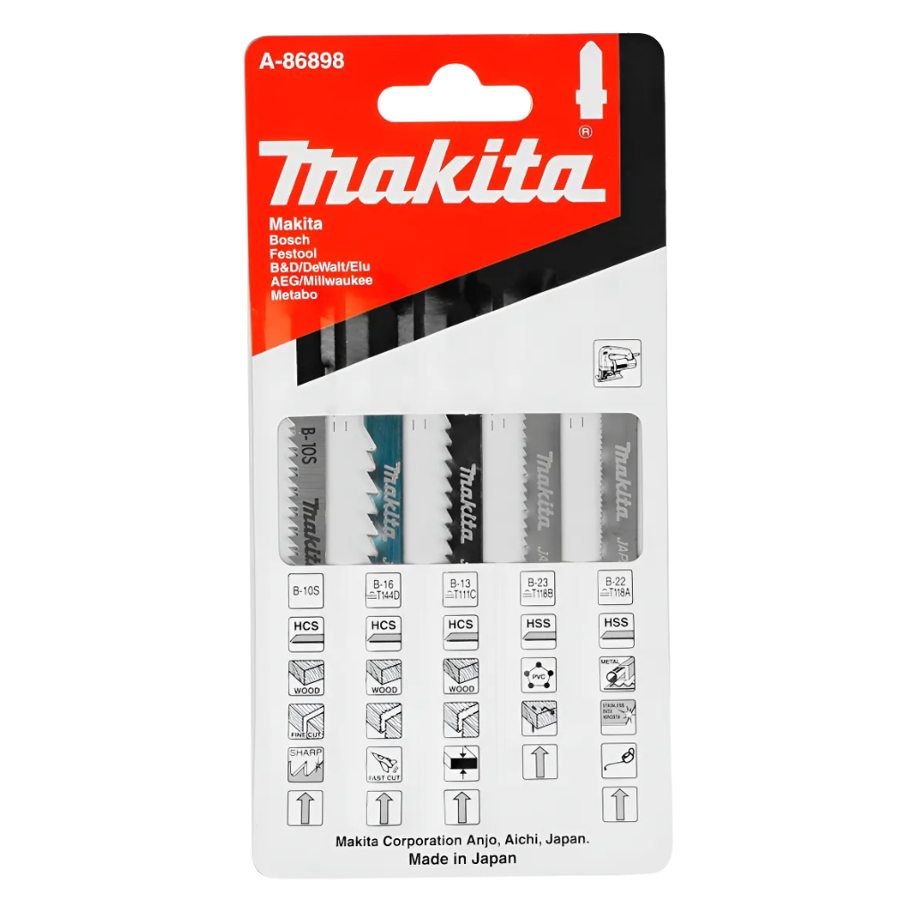 Set 5 Pz Hojas De Calar Hcs Multimaterial Makita A-86898-2