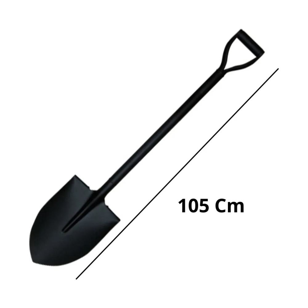 Pala Punta Huevo Mango Metalico Okb Negro-2