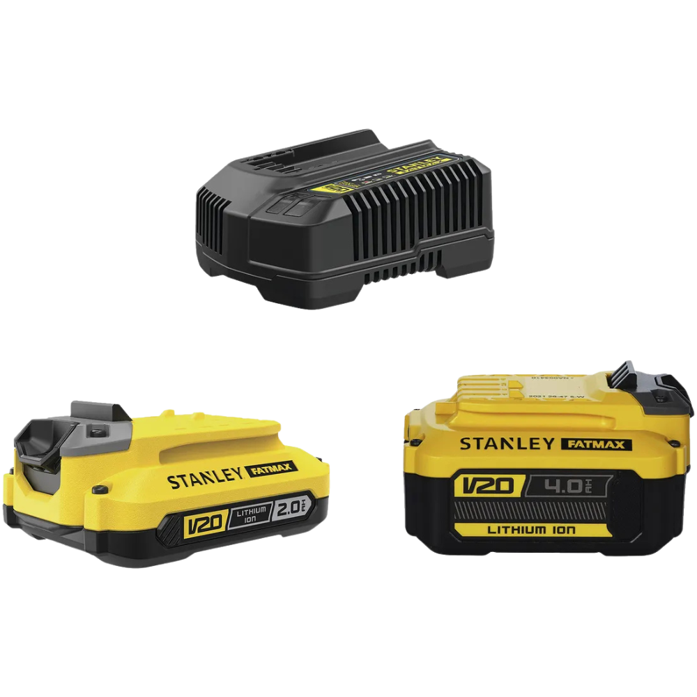 Kit 2 Baterías 2ah/4ah+ Cargador 4ah 20v Stanley SCB224CK-0