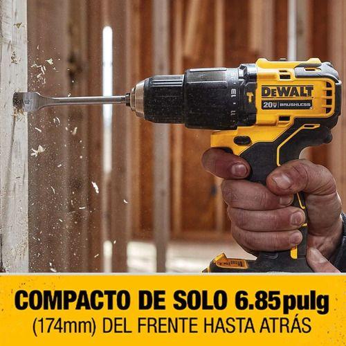Taladro Percutor Atomic 1/2' 20v + 2 Bat Dewalt Dcd709d2-b2-2