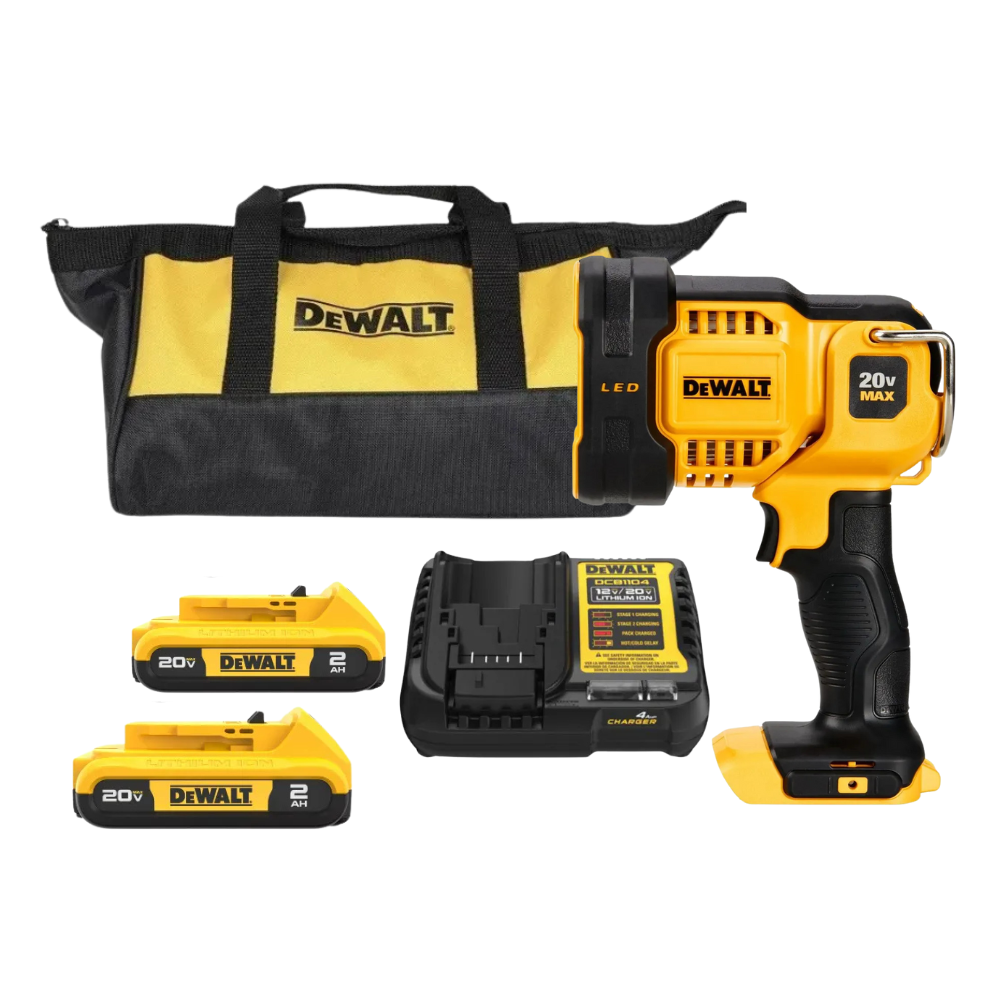 Luz Led Para Trabajo 20v Car/2Bat. 2Ah + Bolso Dewalt DCL043-0