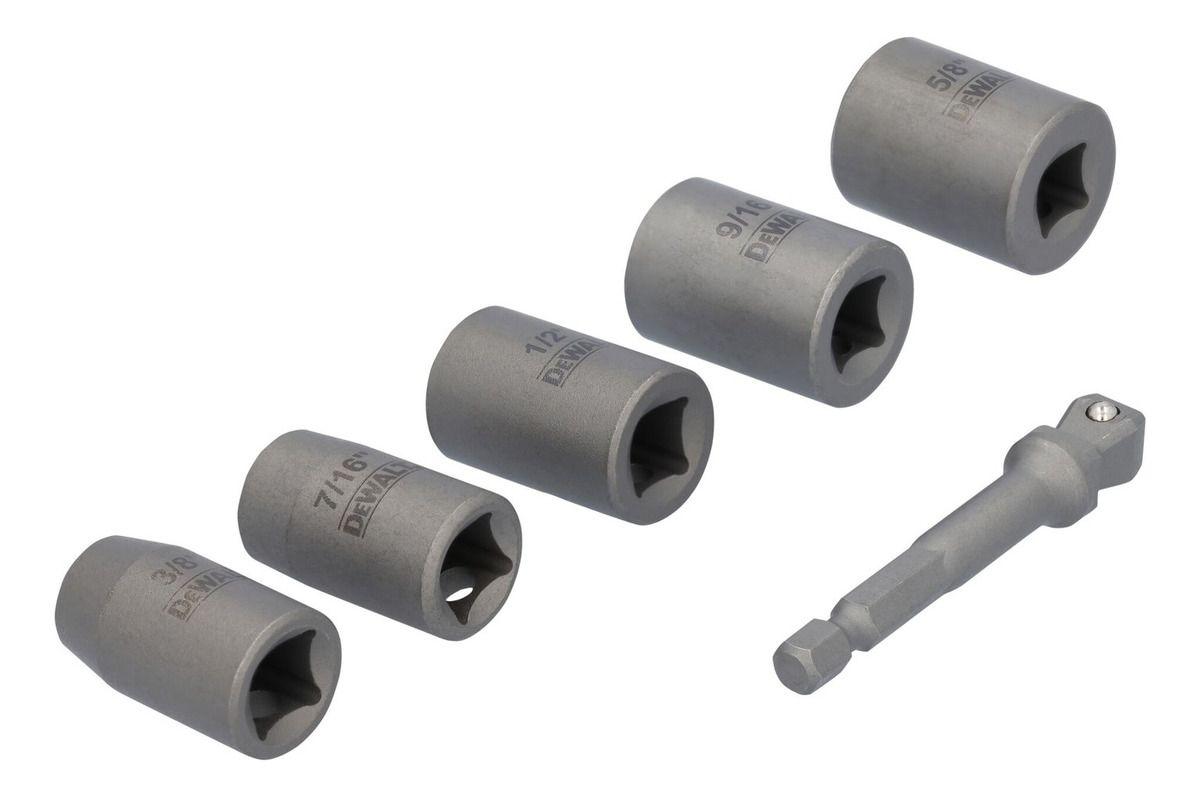 Set 5 Dados Cortos 1/4" MaxFit DeWalt DWAFSFS6-2
