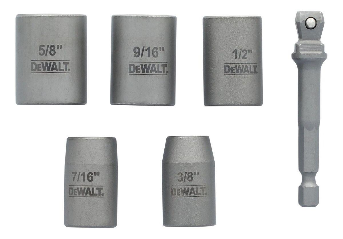 Set 5 Dados Cortos 1/4" MaxFit DeWalt DWAFSFS6-5
