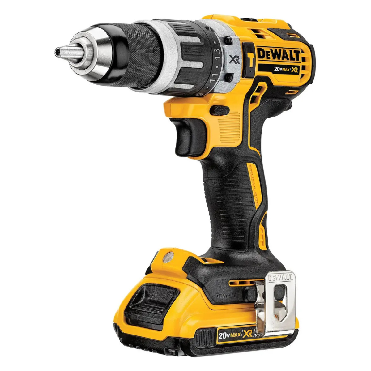 Kit DeWALT 20VTaladroPercutor DCD796P1+Bat5Ah/Car +Cuchillo-1