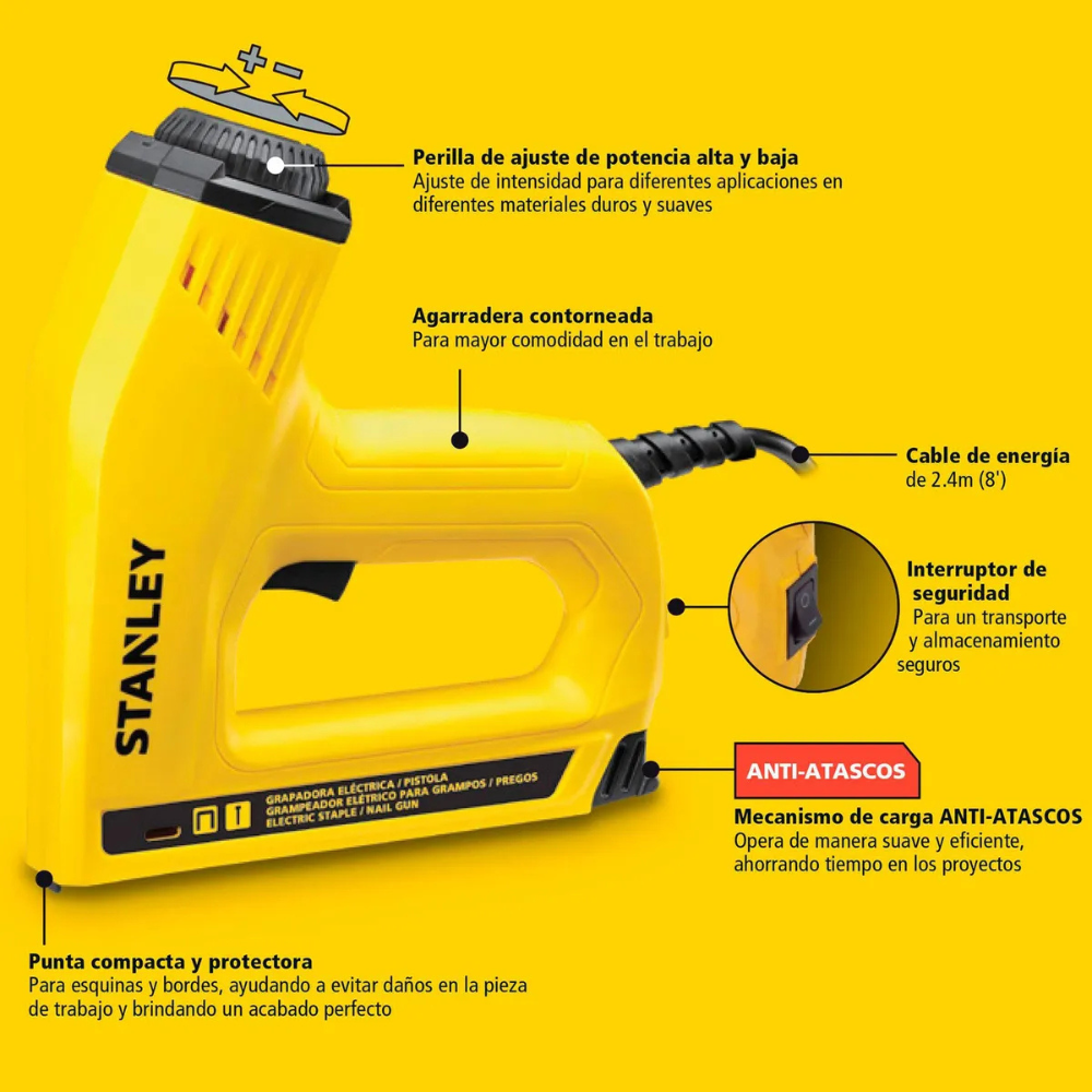 Engrapadora Eléctrica 220v Trabajo Pesado Stanley Tre550-b2c-4