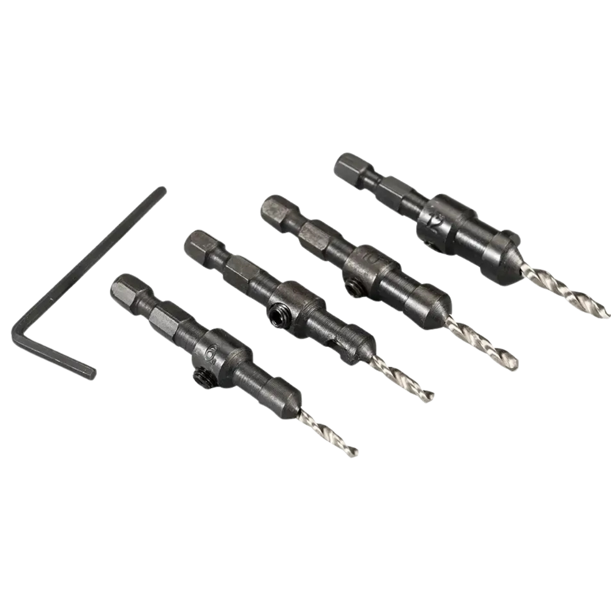 Set Brocas Avellanado 4pzs 6-8-10-12mm Cortas Makita D-73455-0