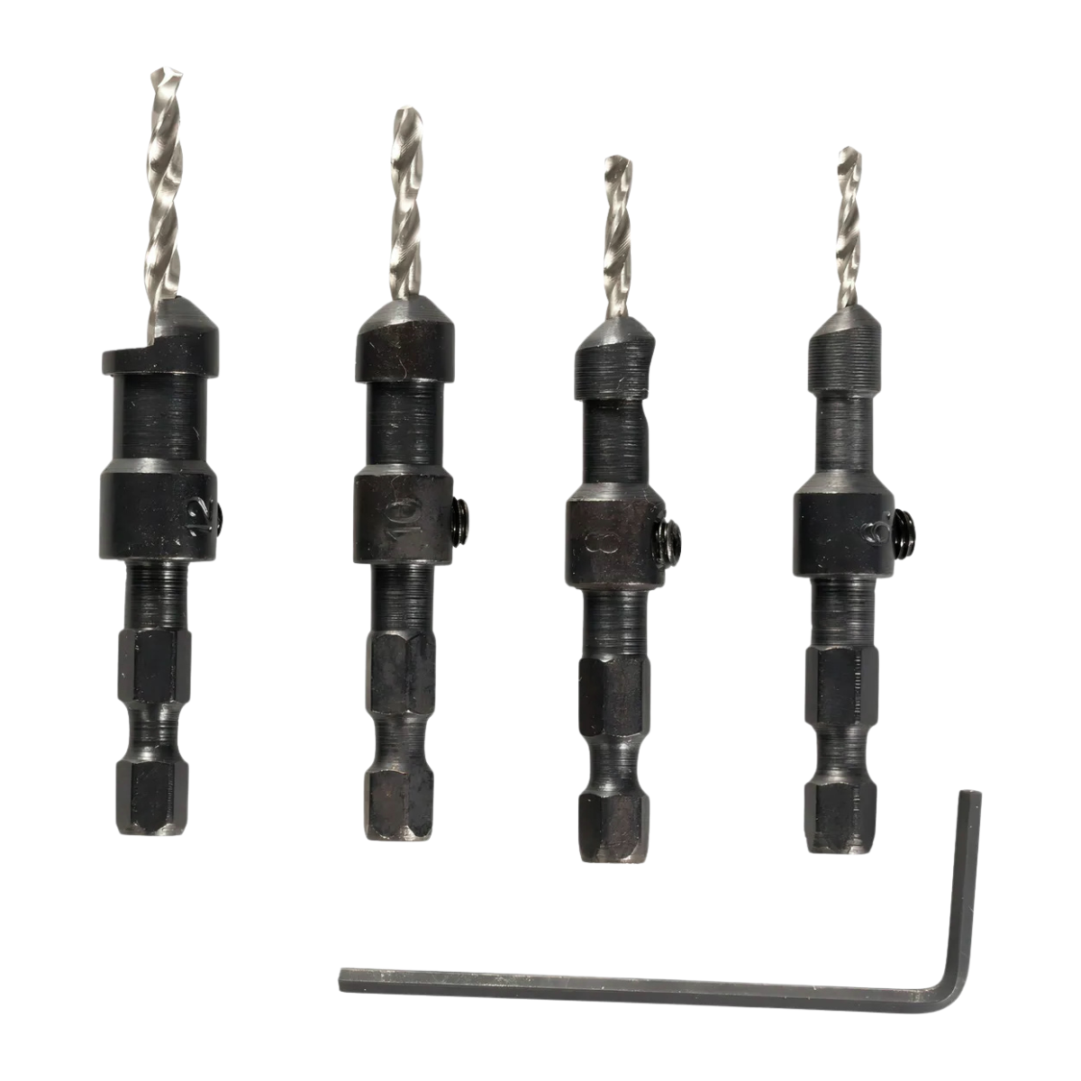 Set Brocas Avellanado 4pzs 6-8-10-12mm Cortas Makita D-73455-1