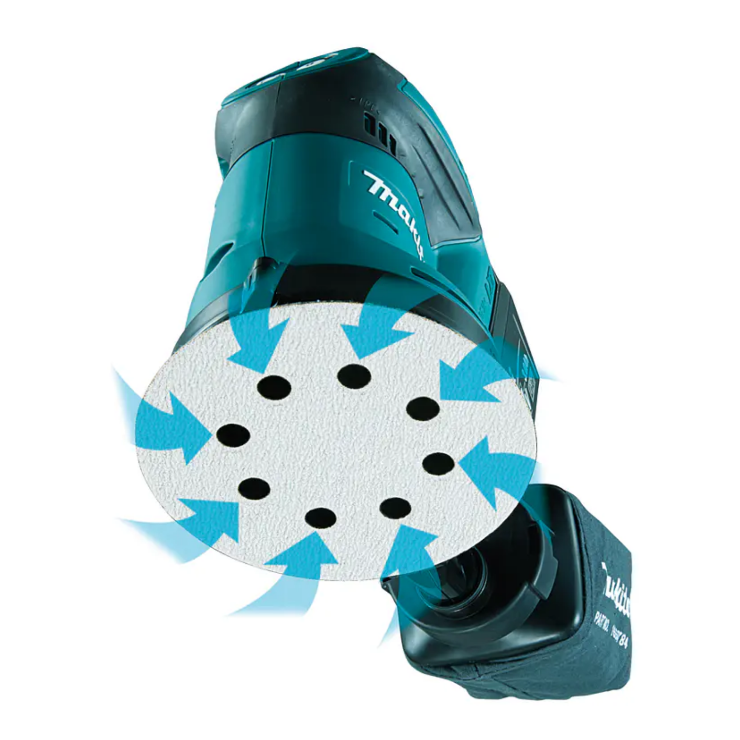 Kit Lijadora Rotorbital Inalámbrica Makita 5" 18v DBO180RF-2