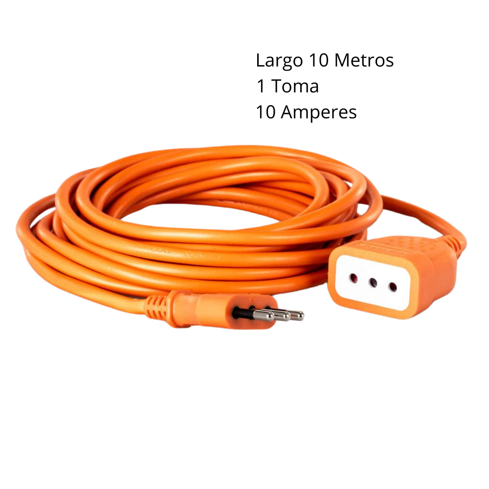 Extensión Eléctrica Profesional 1 Toma(s) 10 mts Naranja-2