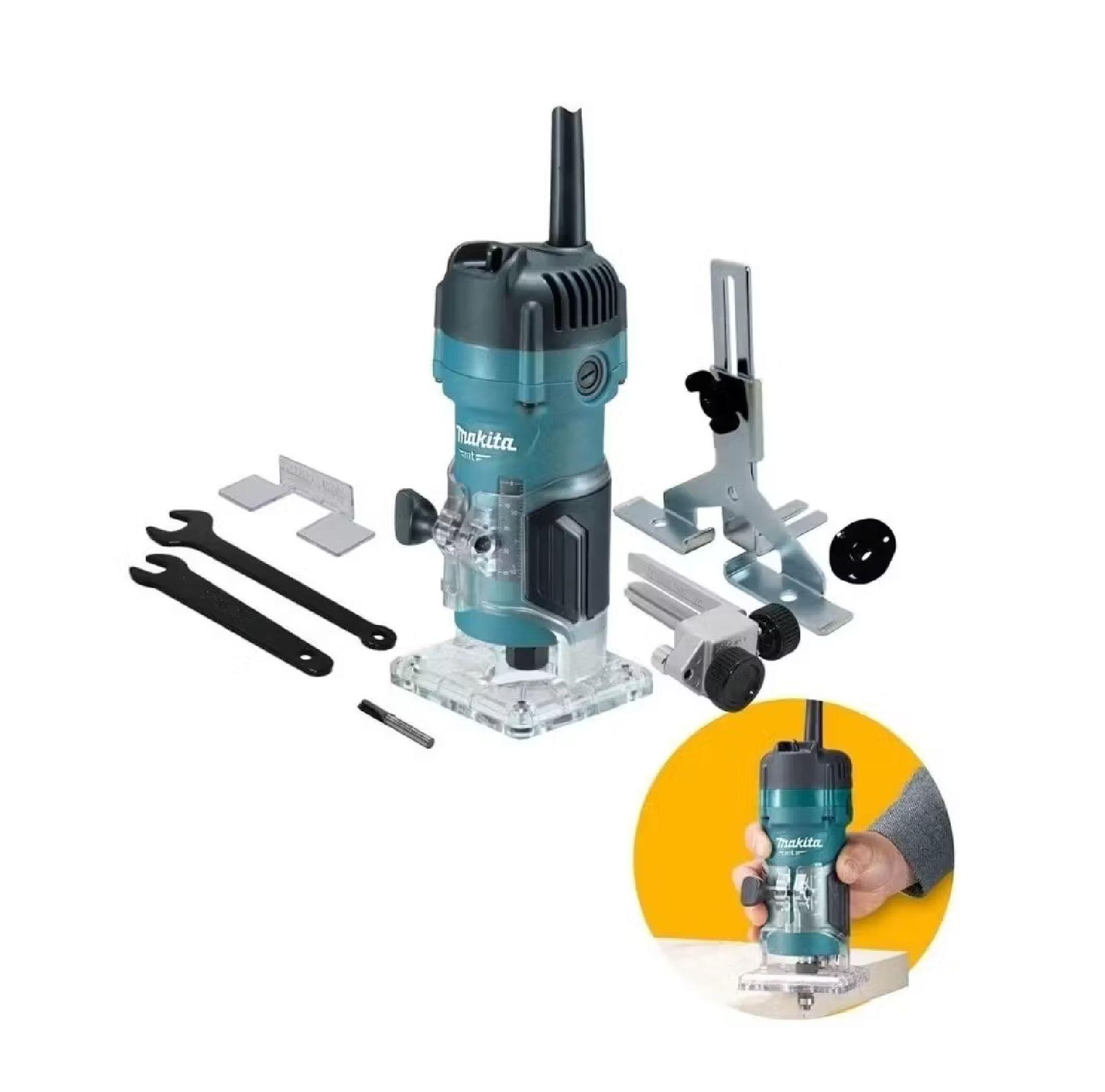 Fresadora Router Tupi 1/4'' (6mm) 530w M3700b Makita-3