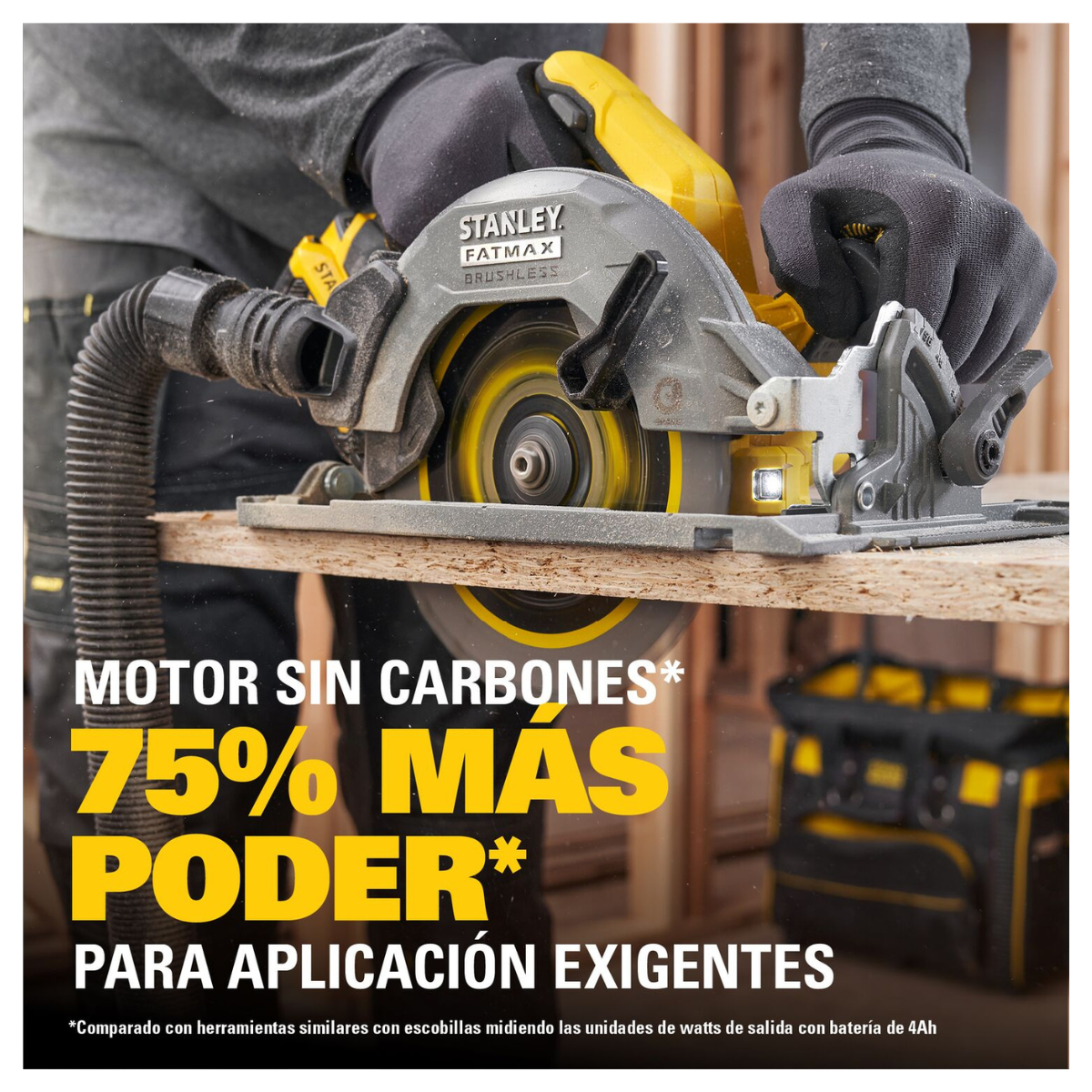 Sierra Circular Inalámbrica Stanley 20V 7-1/4 SBC551B S/Bat.-4