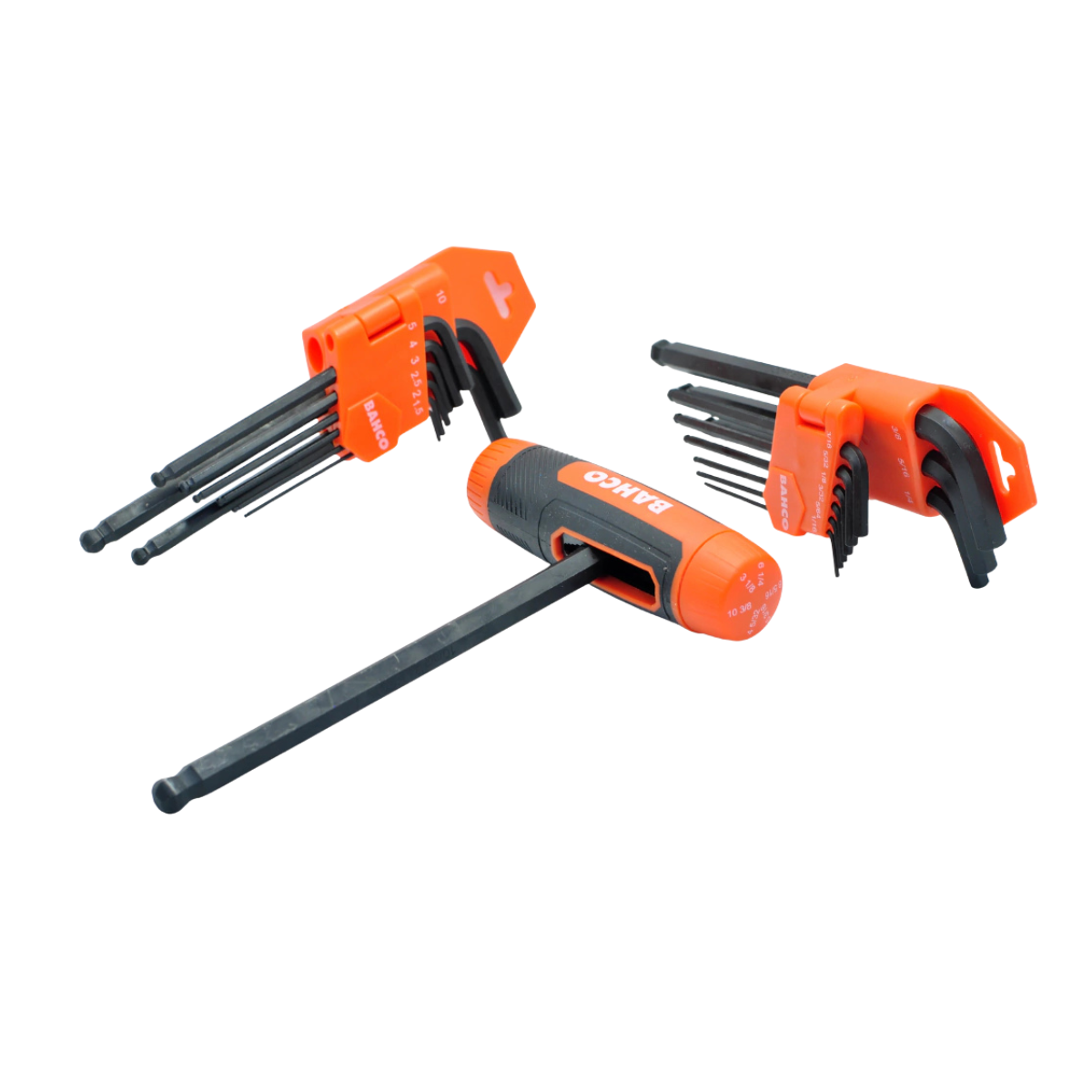 Set de Llaves Allen C/Mango MM y Pulg BAHCO 19Pzas  PLA001HX-1