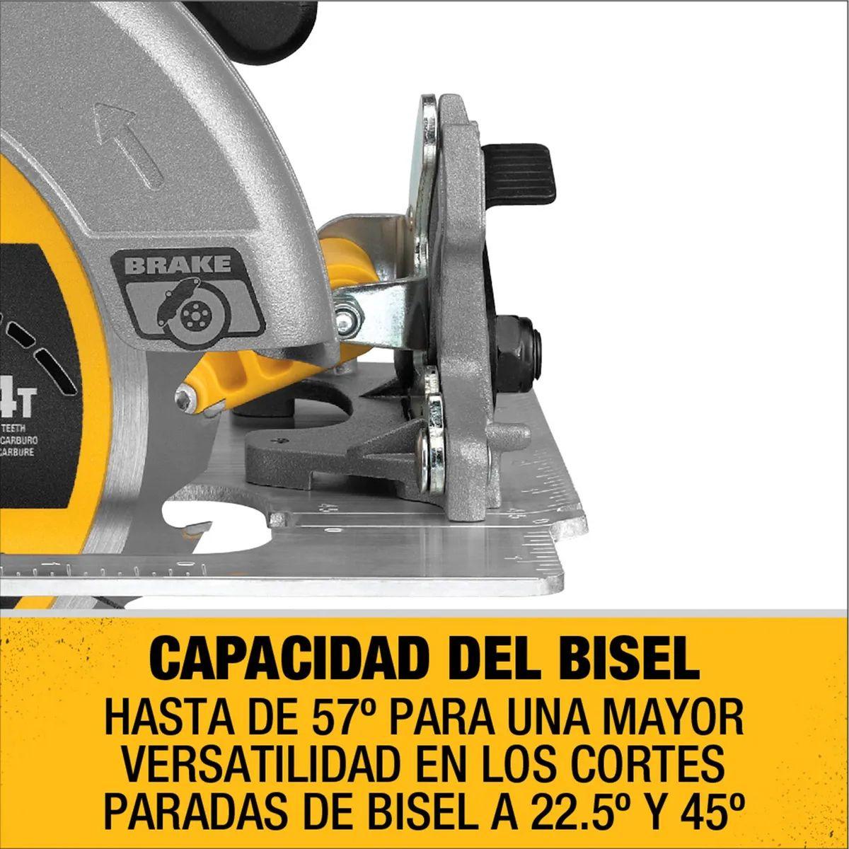 Sierra Circular Inalámbrica 7 1/4 20v Xr Dewalt Dcs570p1-3