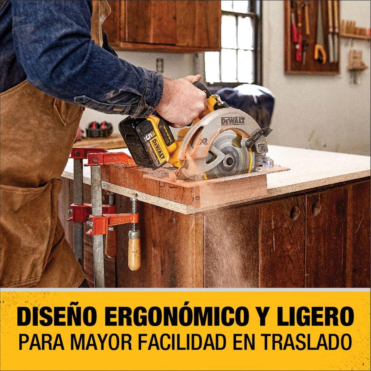 Sierra Circular Inalámbrica 7 1/4 20v Xr Dewalt Dcs570p1-5