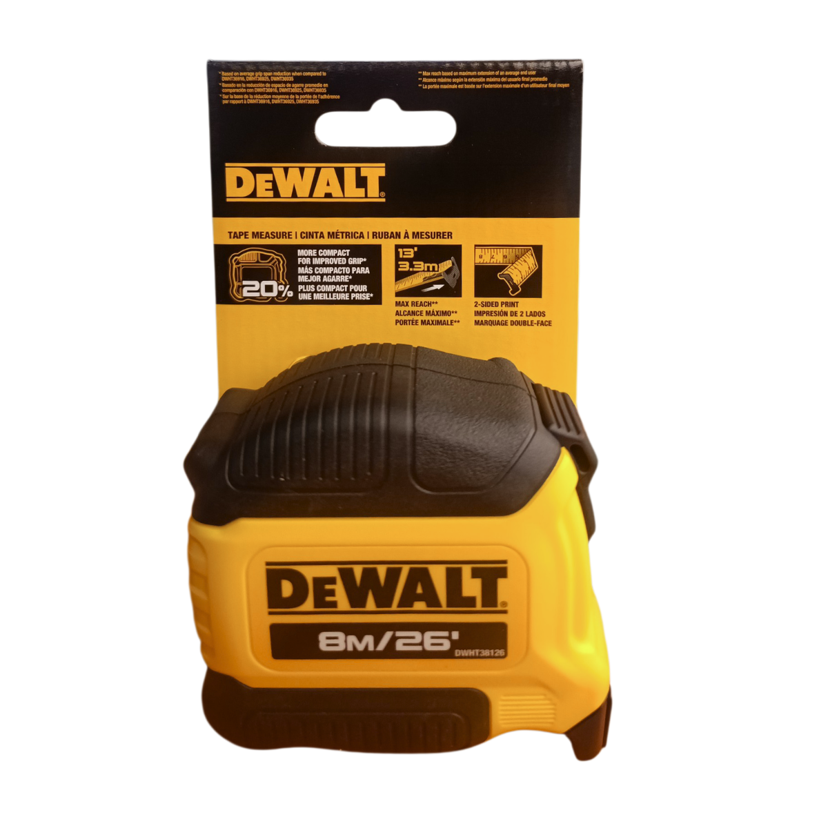 Huincha De Medir SERIESTM 8m/26 Dewalt Dwht38126s-2
